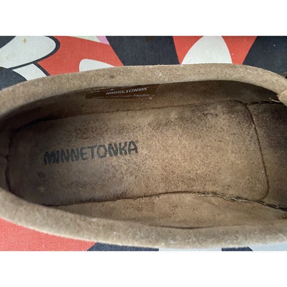 MINNETONKA 2THUNDERBIRD BEAD KILTIE SUEDE Leather MOCCASINS shoes  6 - Picture 6 of 8